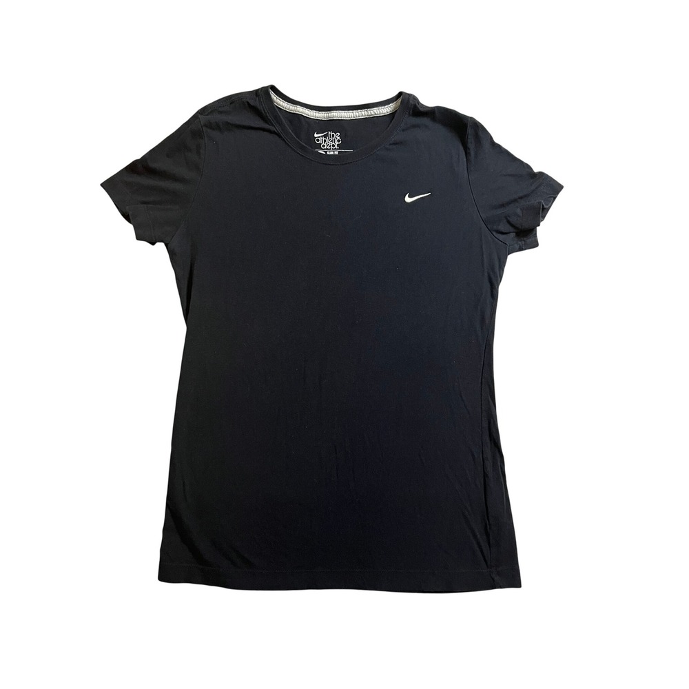 Nike Black Womens L The‎ Athletic Dept Slim Fit Cotton T-Shirt  Athleisure